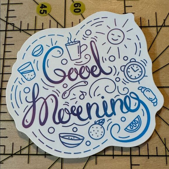 PRINCESSJEANNA Other - 💜13/$13 +Bundle Sticker Sale | Good Morning. Inspiration Waterproof Sticker